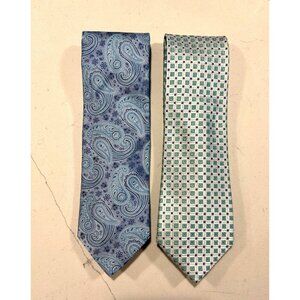 Set of 2 Paul Frederick 100% Silk Men's Neckties